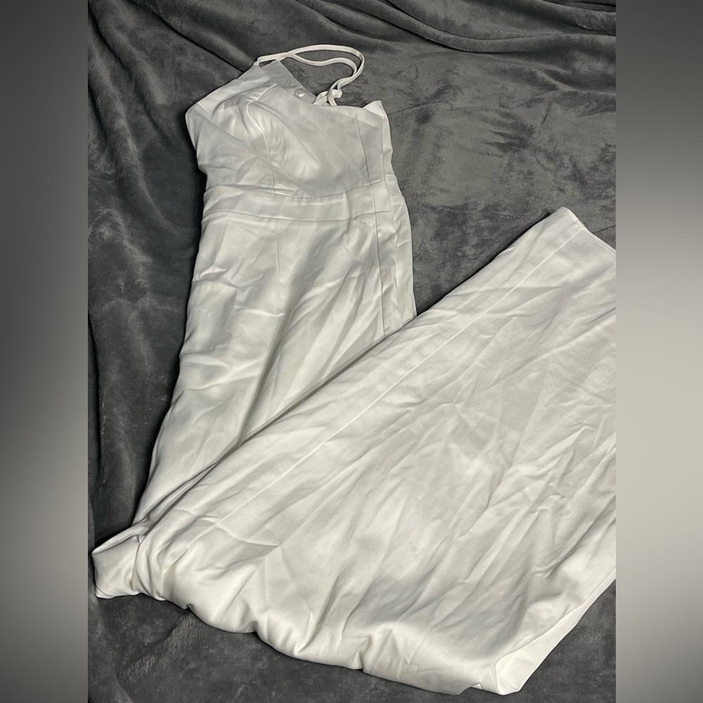 Lulus Women’s White Jumpsuit w/o bow